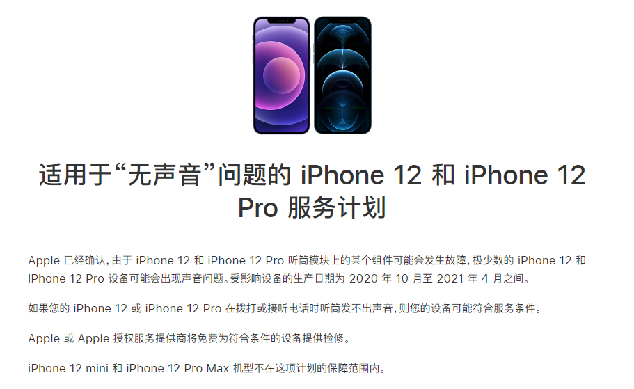 西塞山苹果手机维修分享iPhone 12/Pro 拨打或接听电话时无声音怎么办 